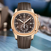 Chronograph Quartz Wristwatch Gold Relogio