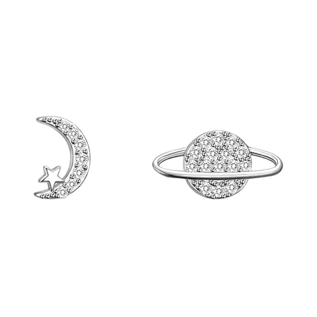 Earrings for Women Star Moon Zircon