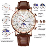 Chronograph Date Men's Phase Of The Moon Timing