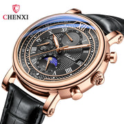 Chronograph Date Men's Phase Of The Moon Timing