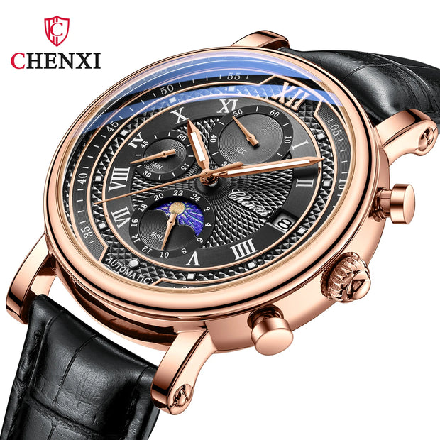 Chronograph Date Men's Phase Of The Moon Timing