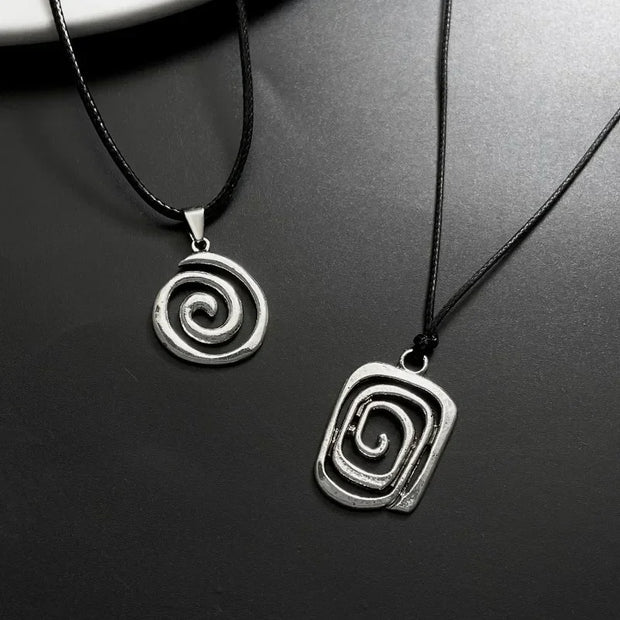 Hand-woven Spiral Vortex Pendant Necklace