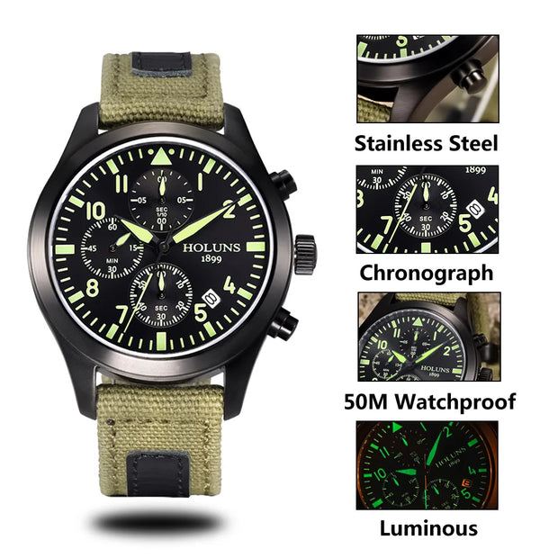 multifunctional sports male chronograph  fashion Watch